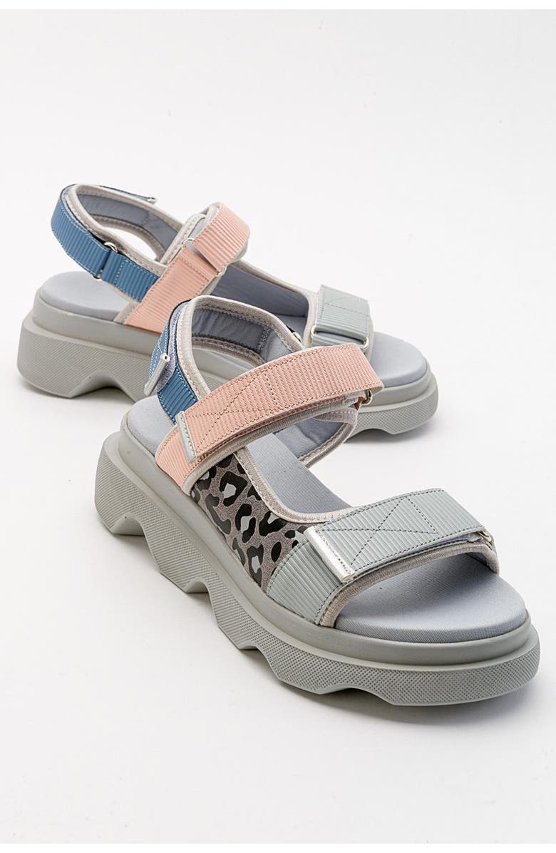 Prologue Shoes Tedy Velcro Strap Sandal, Main, color, Multi