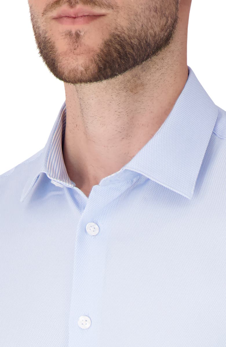 Report Collection Geometric Print Slim Fit Stretch Dress Shirt, Alternate, color, Light Blue