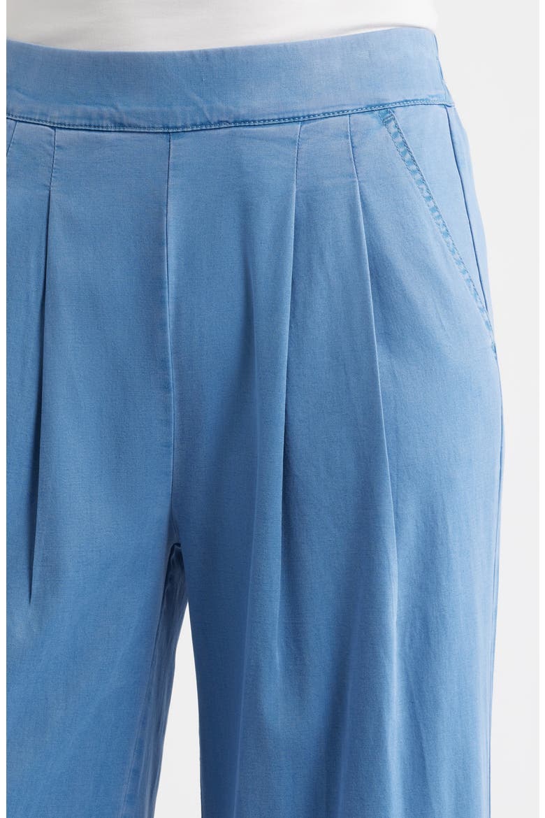 Wide Leg Pull-On Denim Pants, Alternate, color, CHAMBRAY