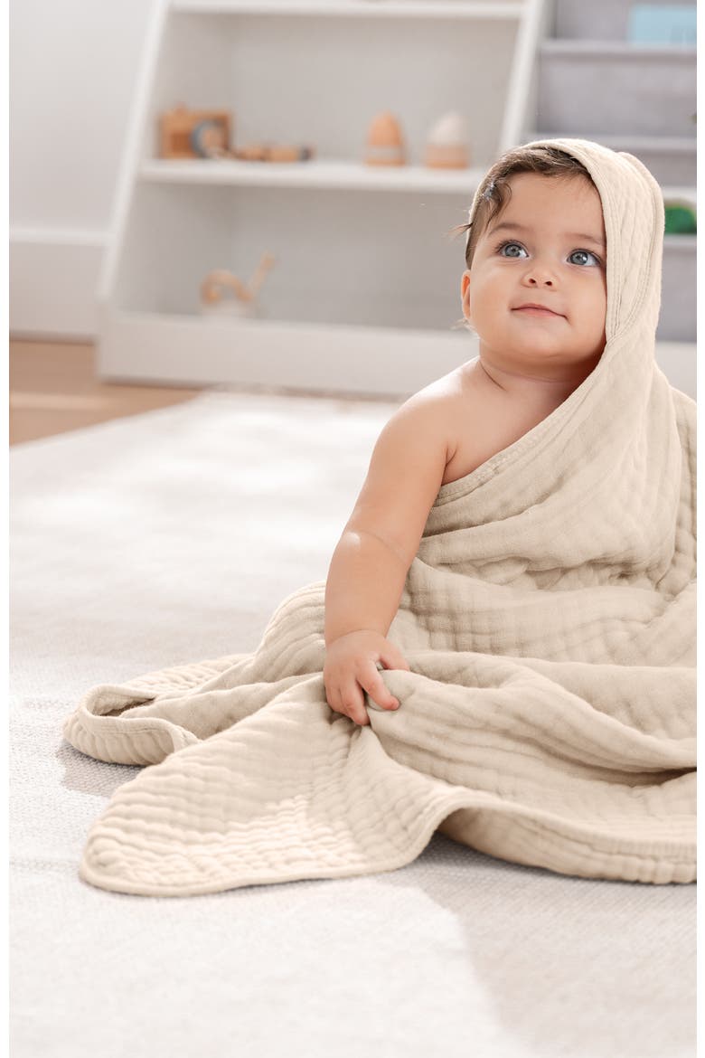 Hooded Baby Towels - 6 Layers, Pack of 2, Alternate, color, Cedar and Sand