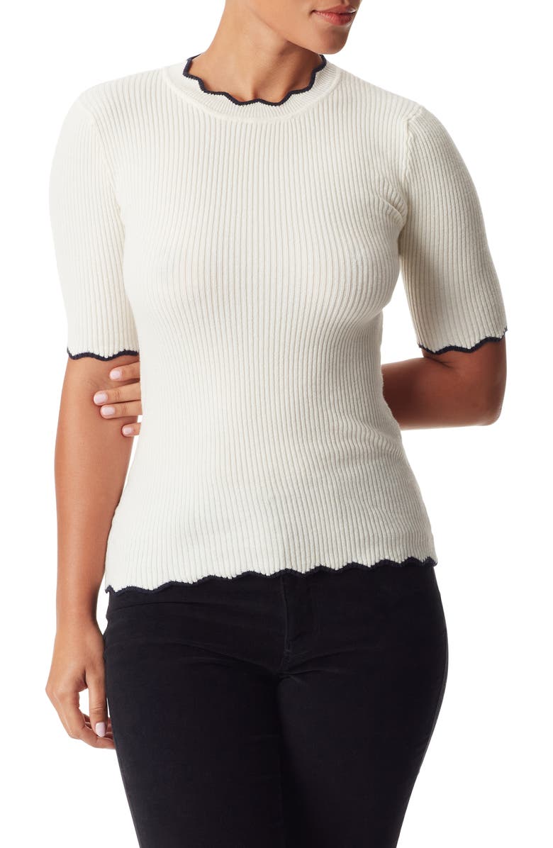Sam Edelman Leslie Scallop Rib Top, Main, color, 
