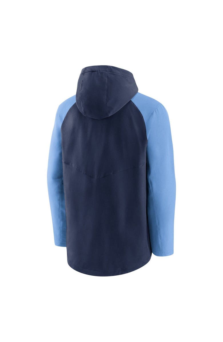 Nike Men's Nike Navy/Light Blue Tampa Bay Rays Authentic Collection Performance Raglan Full-Zip Hoodie, Alternate, color,