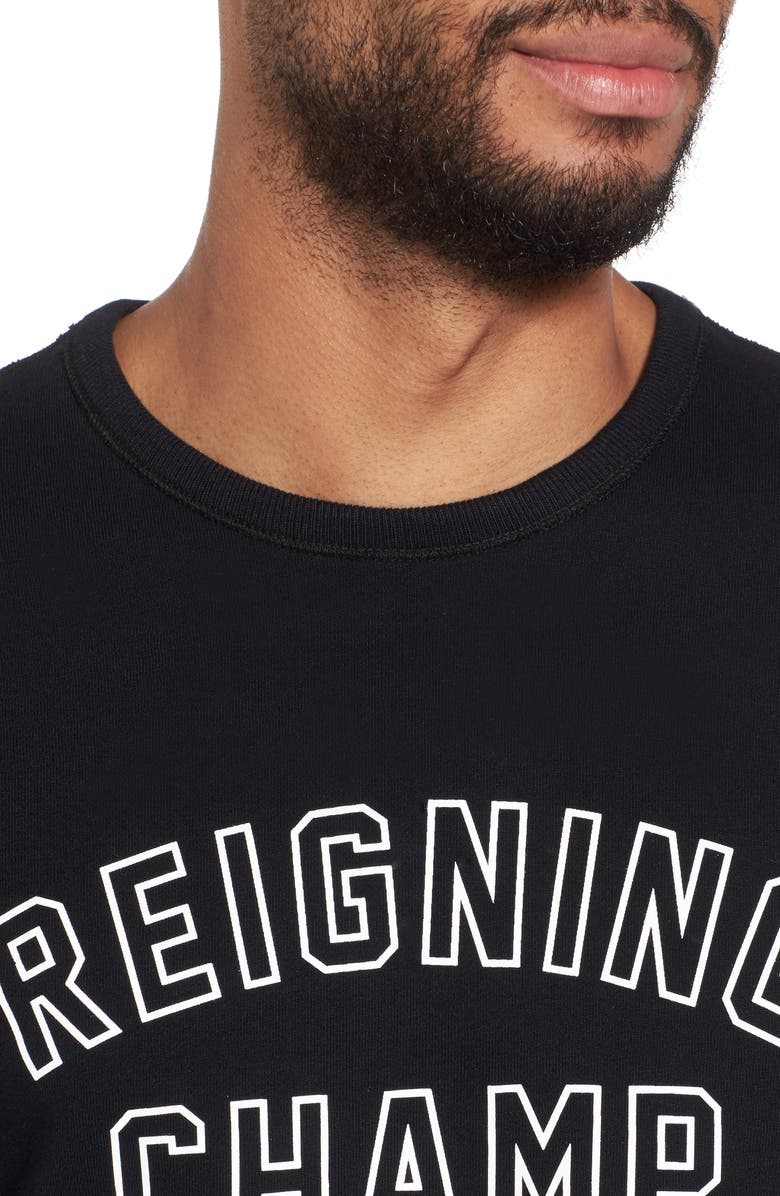Reigning Champ Varsity Logo Sweatshirt, Alternate, color, 