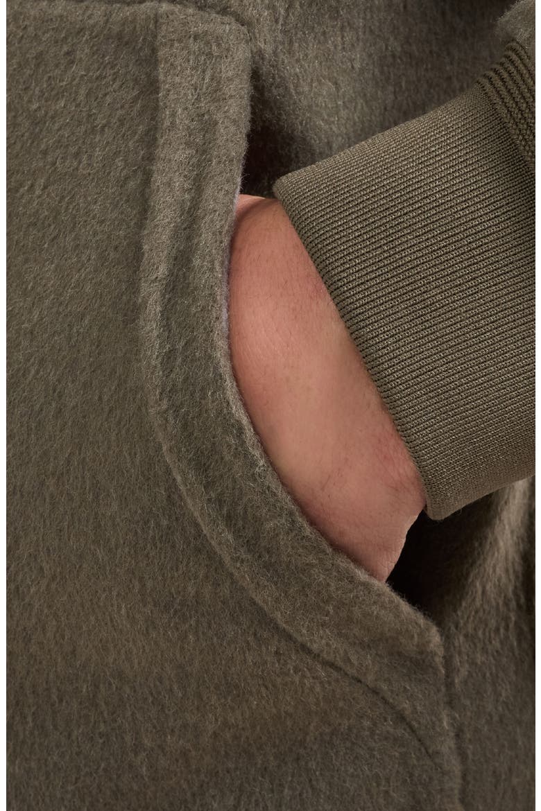 Wool Blend Bomber Jacket, Alternate, color, OLIVE