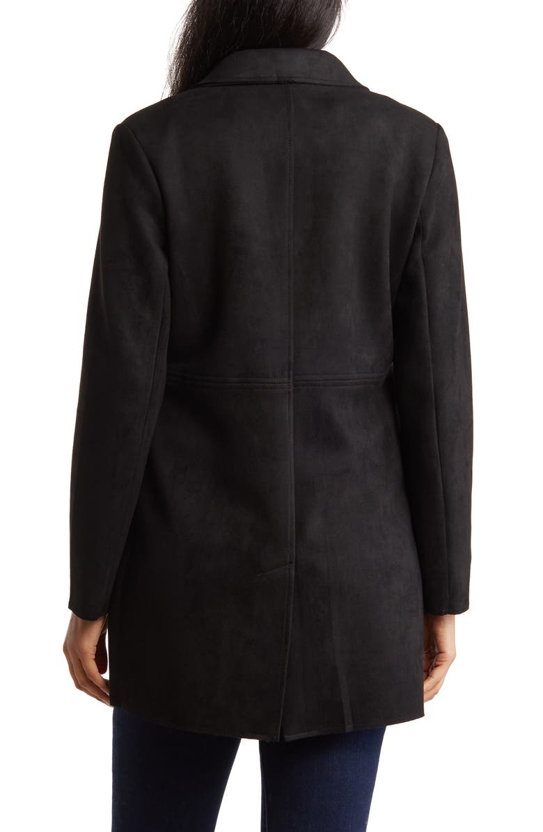 Faux Suede Car Coat