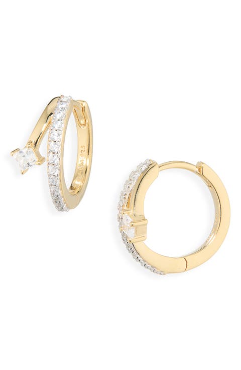 Crystal Illusion Huggie Earrings