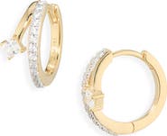 Astrid & Miyu Crystal Illusion Huggie Earrings