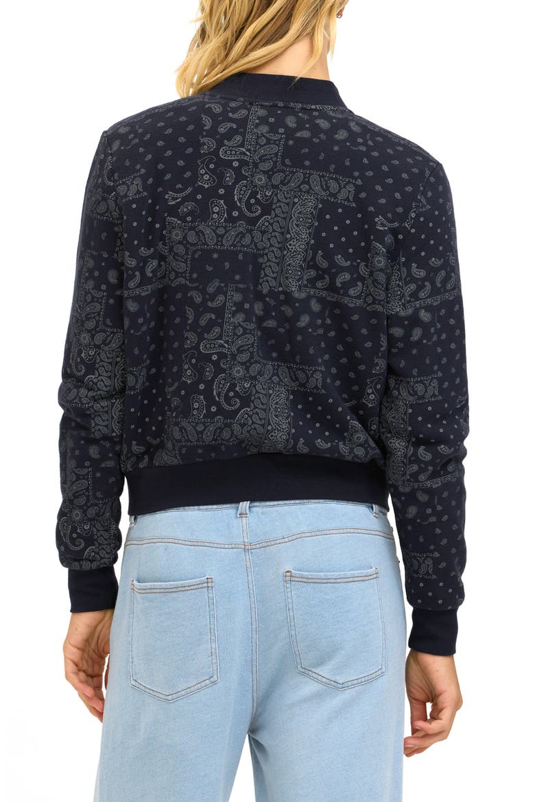 Maida Classic Paisley Bomber Jacket, Alternate, color, GALAXY