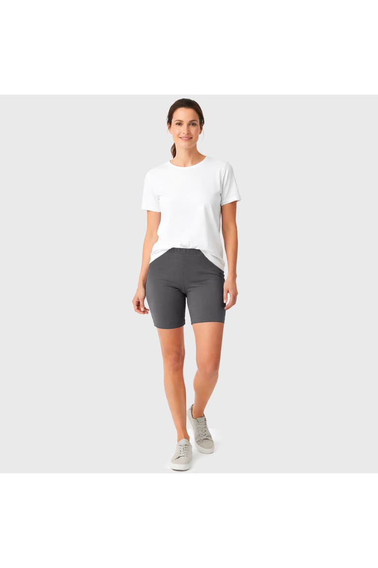 Womens Soft 100% Cotton Bike Short, Main, color, Charcoal