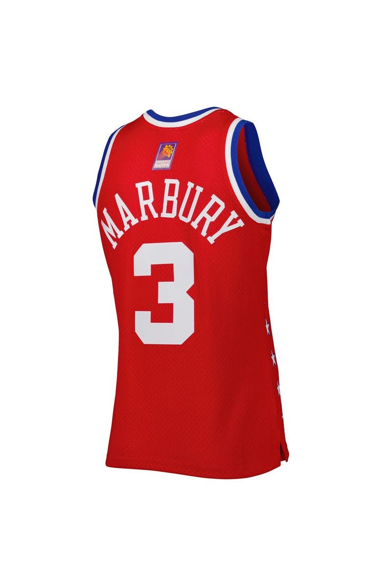 Mitchell & Ness Men's Mitchell & Ness Stephon Marbury Red Western Conference 2003 All Star Game Swingman Jersey, Alternate, color, 