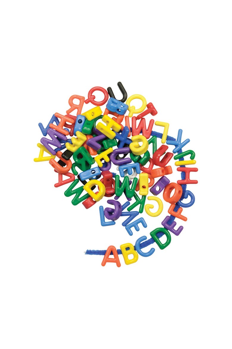 Manuscript Lacing Letter Beads - 288 Pieces, Main, color, Multicolored