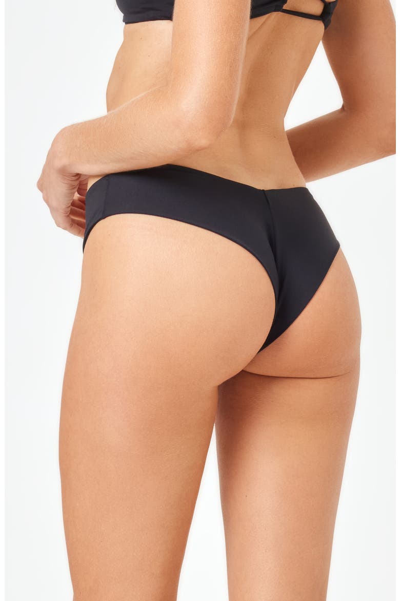 Ella Tanga Swim Bottoms, Alternate, color, BLACK