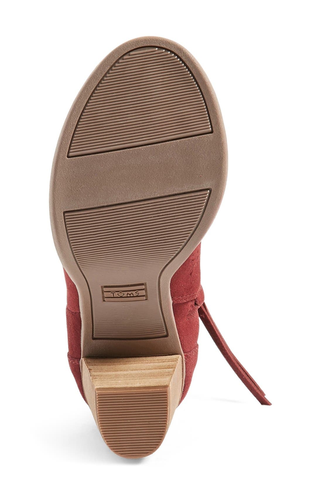 'Majorca' Peep Toe Bootie, Alternate, color, BURGUNDY SUEDE