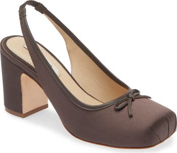 Square Toe Slingback Ballet Pump