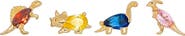 Girls Crew Dinosaur Dance Set of 4 Mismatched Stud Earring Set