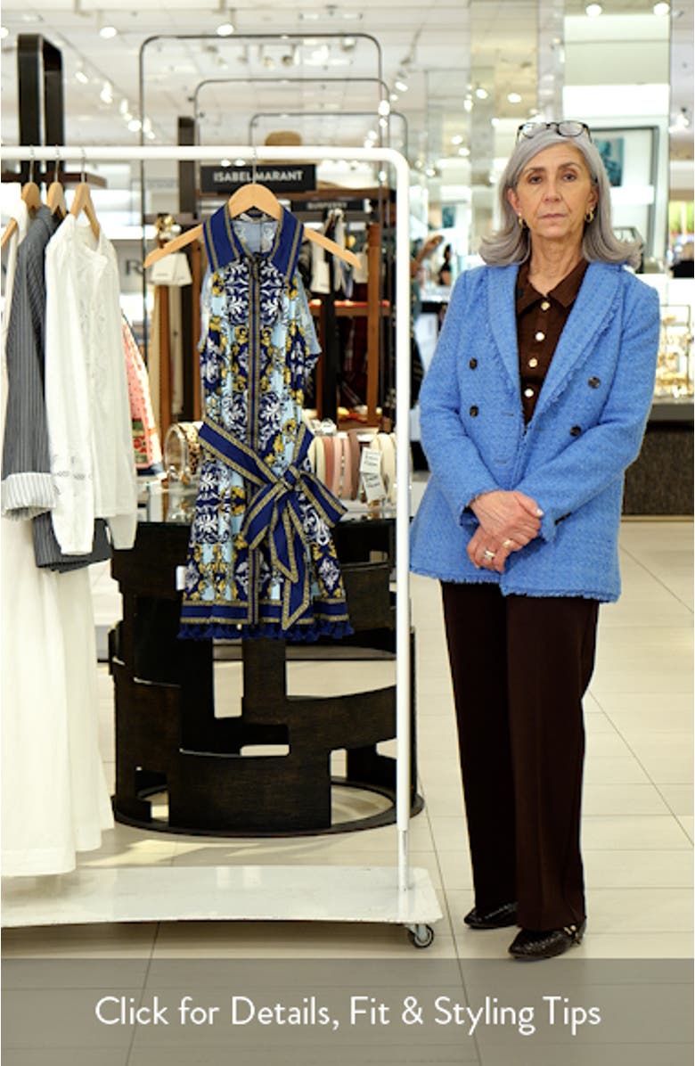 Lucy Print Mini Shirtdress, sales video thumbnail