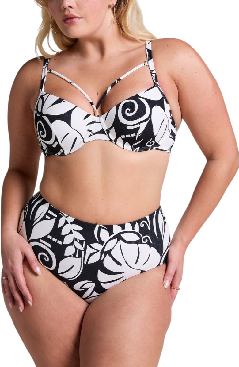 Hunkemöller Mauritius Rio Bikini Bottom, Alternate, color, Caviar