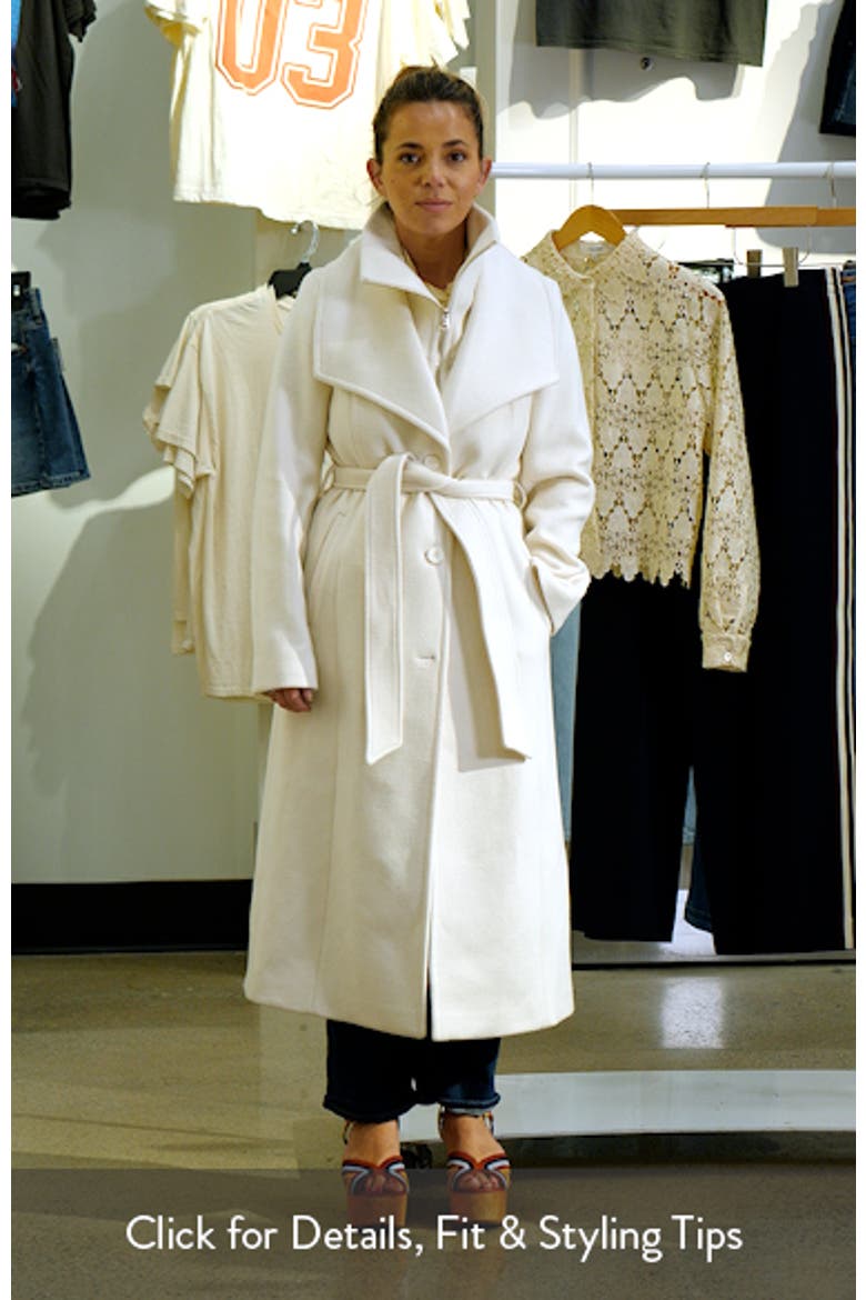 Ilana Bib Detail Wool Blend Trench Coat video