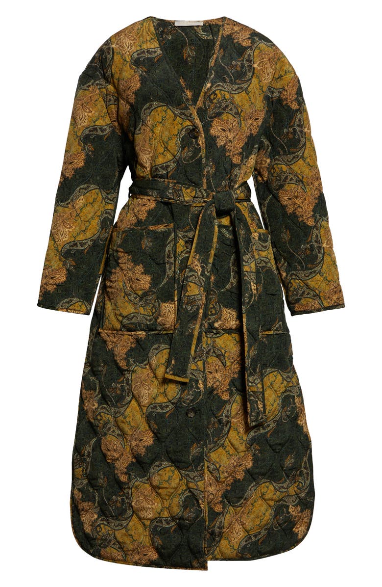 Ulla Johnson Theo Quilted Silk Coat, Alternate, color,