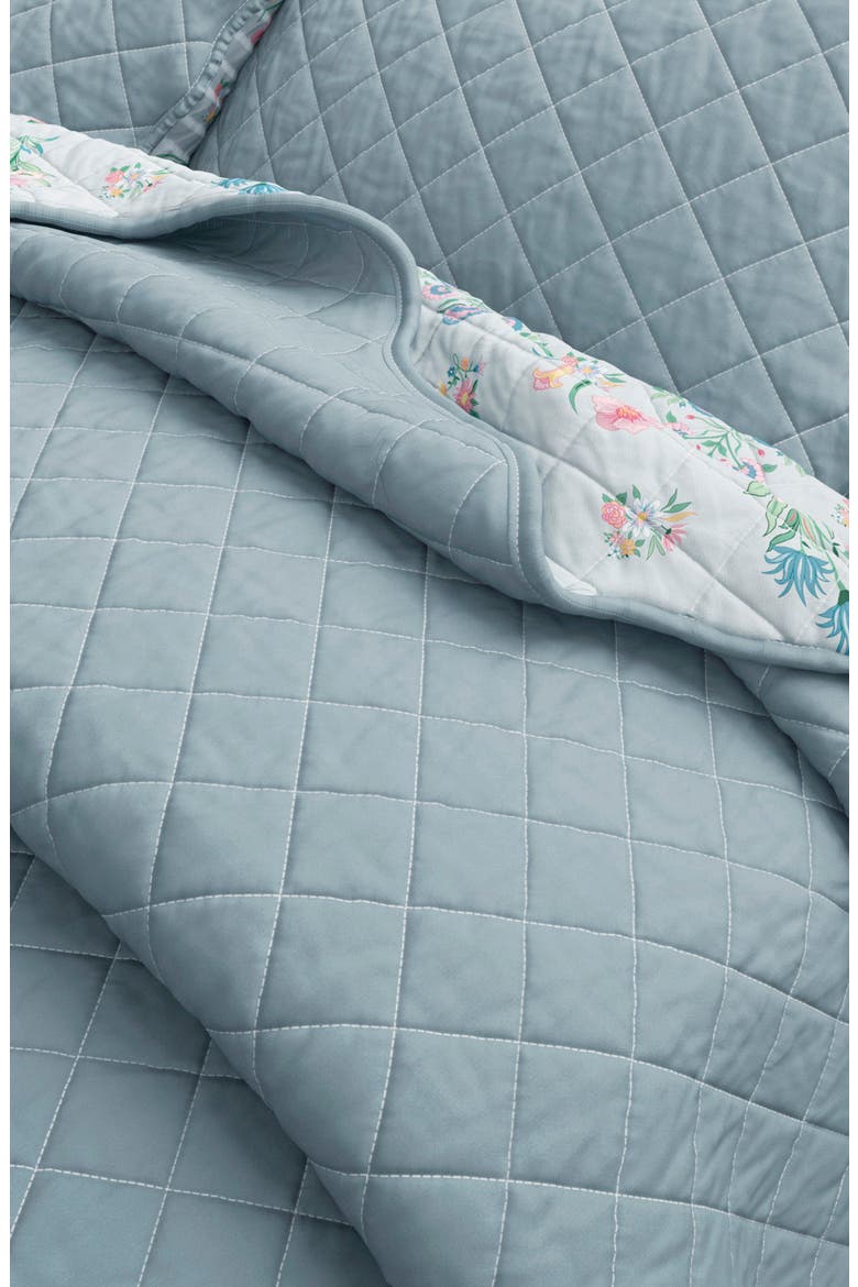 Floral Scalloped Cotton Quilt & Sham Set, Alternate, color, THRIVING FLOWERS