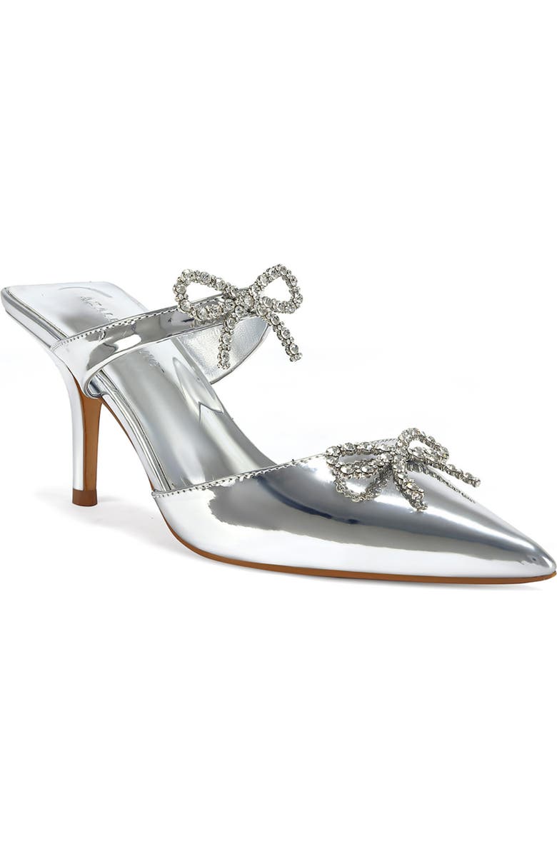 AZALEA WANG Pointed Toe Mule, Main, color, Silver