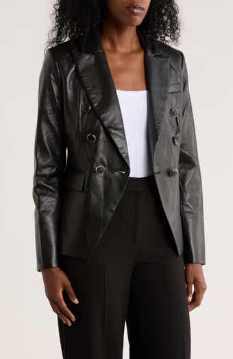 Love Token Nellie Faux Leather Blazer