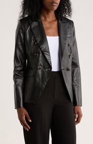 Love Token Nellie Faux Leather Blazer