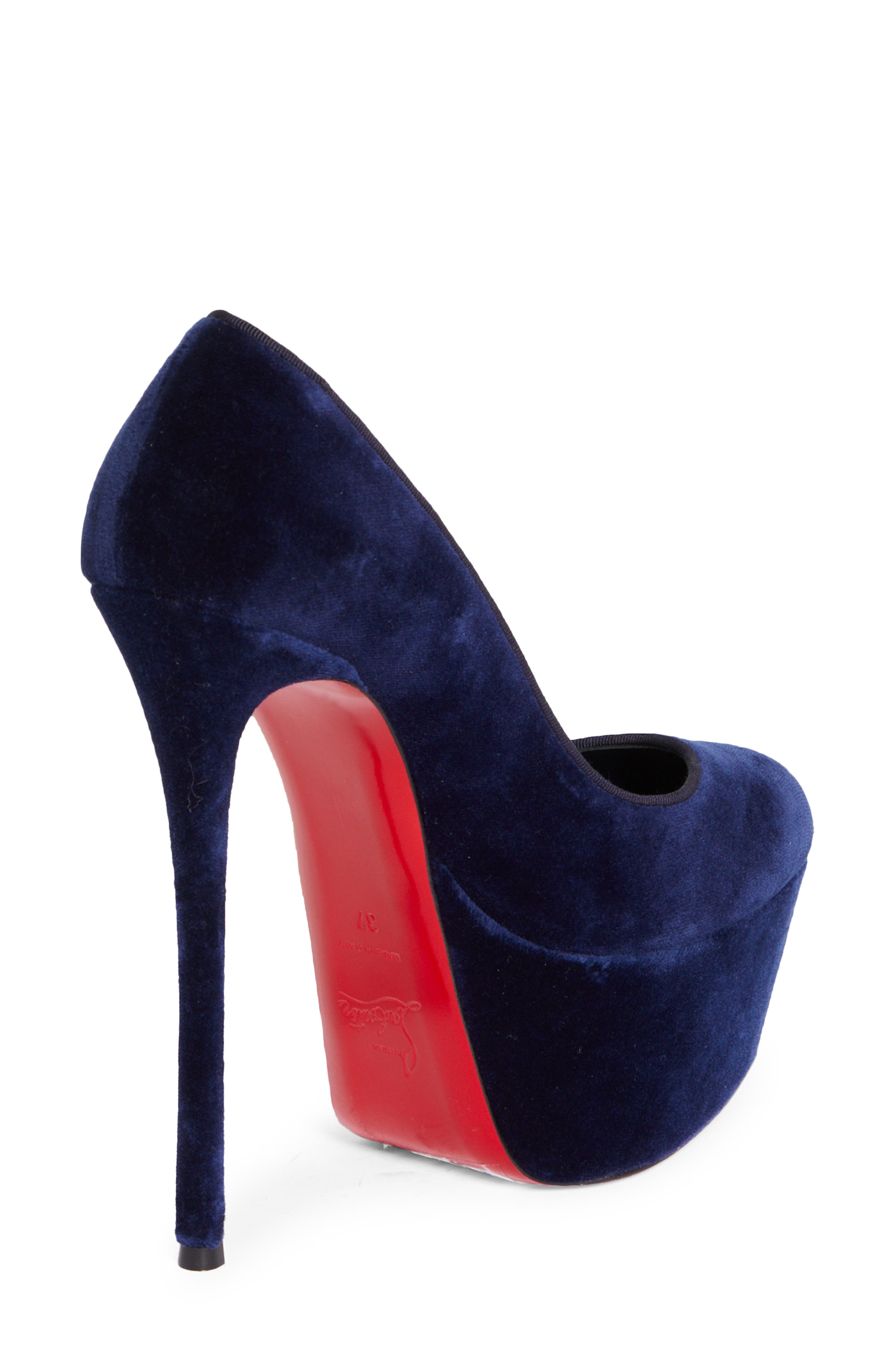 Christian Louboutin Dolly Alta Velvet Platform Pump, Alternate, color, 