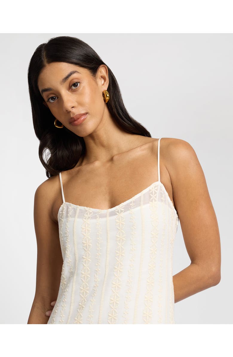 Onia Overlay Slip Dress, Alternate, color, Off White/Natural