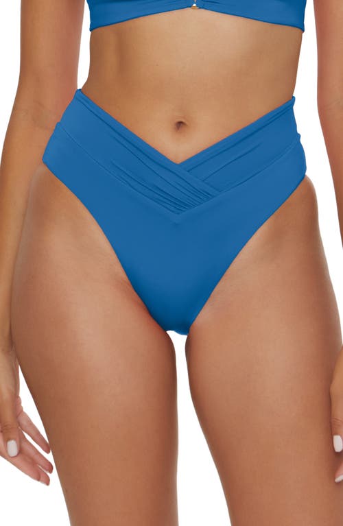 Shop Becca Color Code High Waist Bikini Bottoms In Lagoon