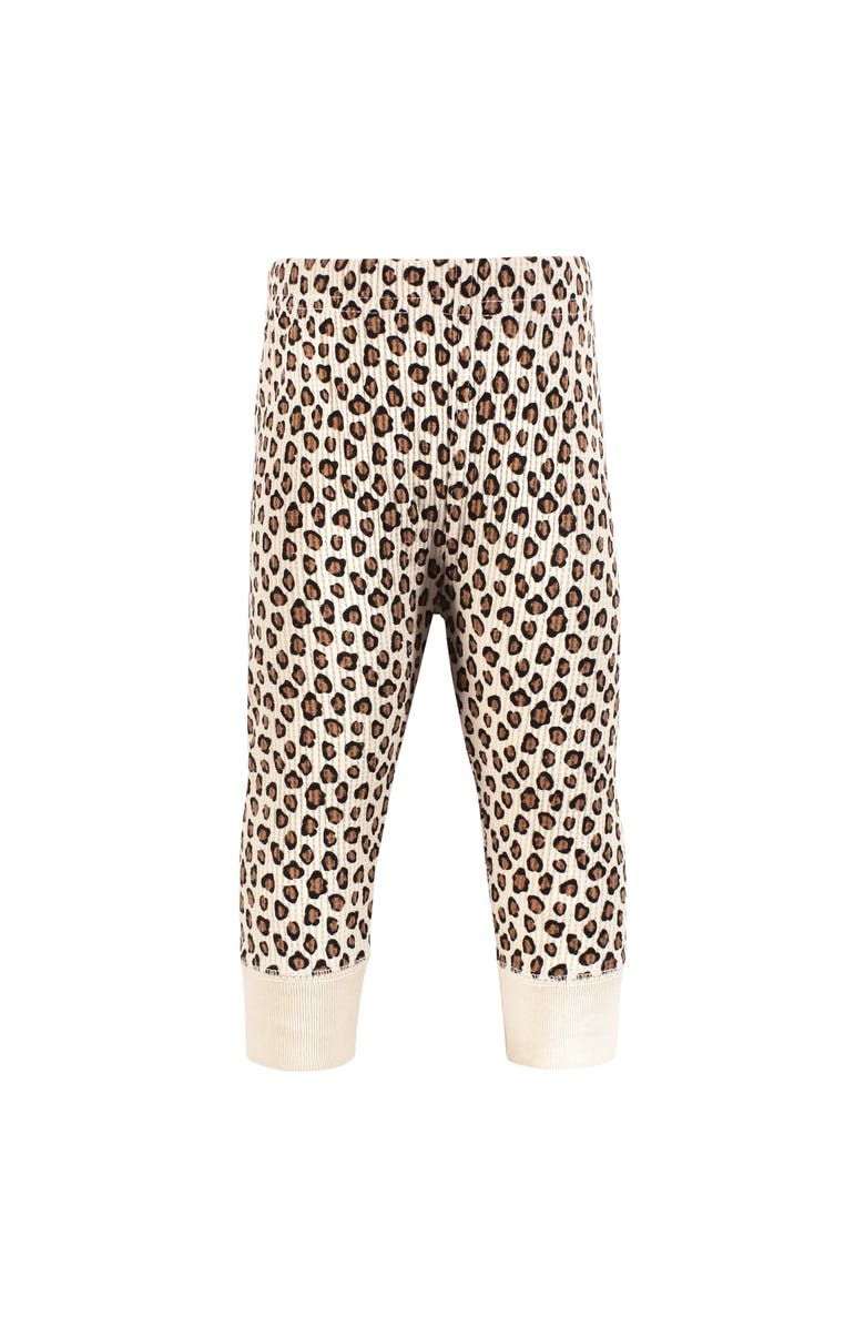 Hudson Baby Warm Slim-Fit Ankle Pants 4-Piece Set, Alternate, color, Buffalo Plaid Leopard