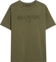 Balmain Embroidered Logo Cotton T-Shirt