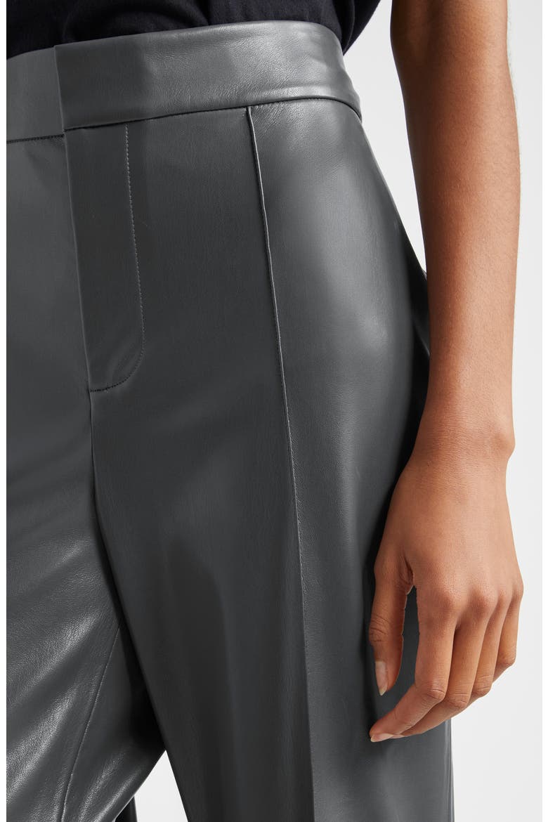 Dylan High Waist Faux Leather Flare Leg Pants, Alternate, color, CHARCOAL