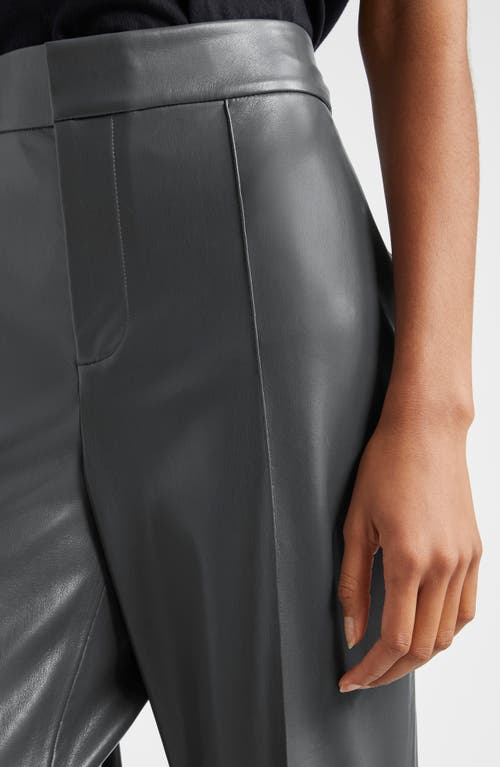 ALICE AND OLIVIA ALICE + OLIVIA DYLAN HIGH WAIST FAUX LEATHER FLARE LEG PANTS 
