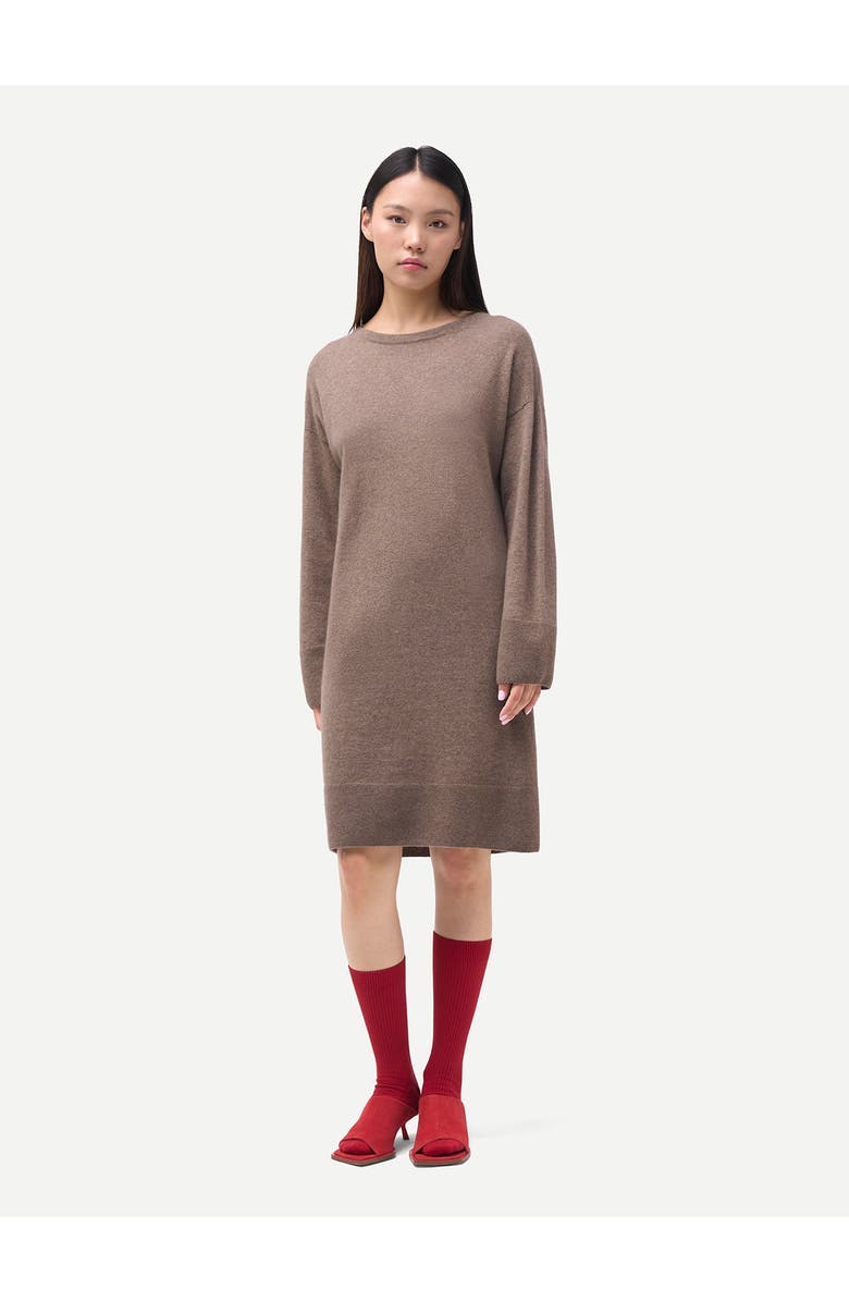 Gobi Cashmere C-Neck Knit Dress, Alternate, color, Taupe