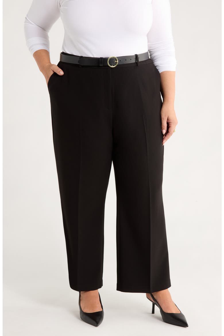 Ankle Straight Leg Pants, Main, color, BLACK