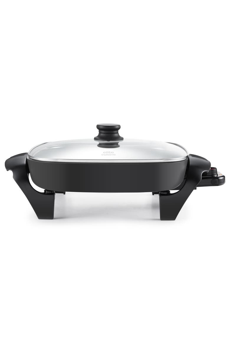 Stow-Away Foldable Electric Skillet, Main, color, Black