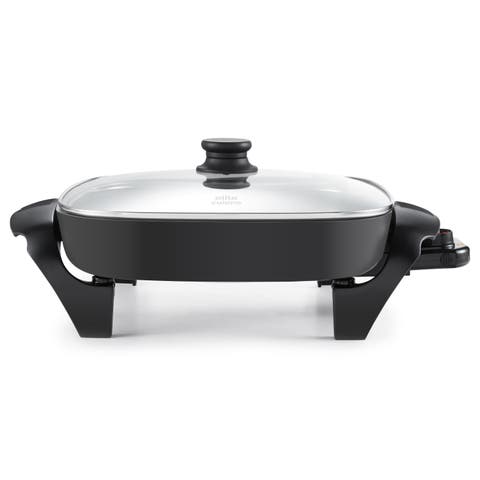 Stow-Away Foldable Electric Skillet