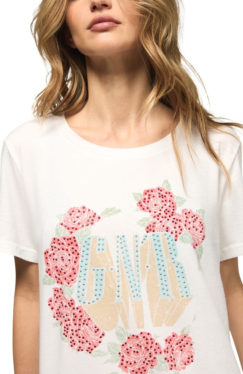 Lucky Brand Guns N Rose Embellished T-Shirt, Alternate, color, Bright White