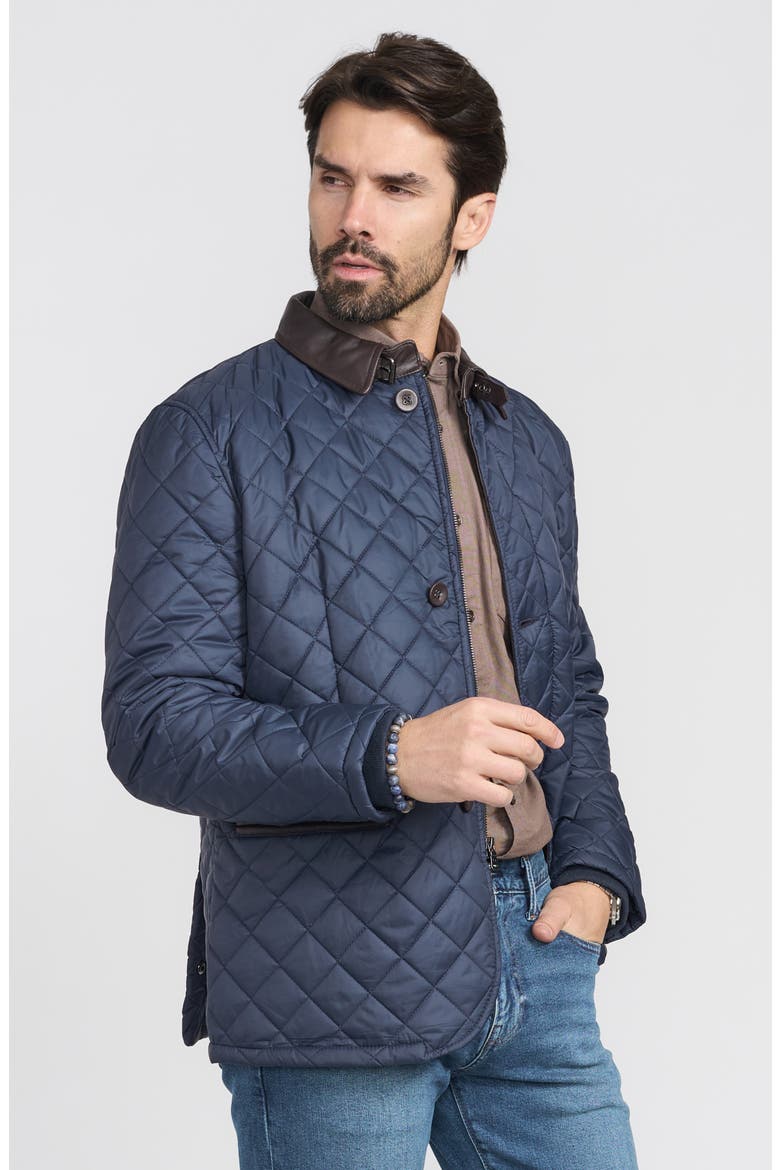 Diamond Quilted Jacket, Alternate, color, NAVY