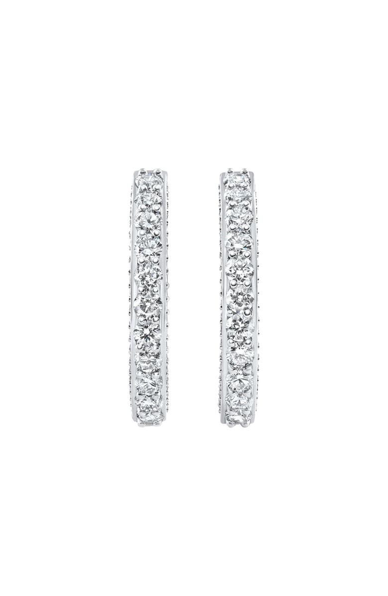 Bliss Diamond 3.50Ct Pave Diamond Hoops 14k Gold Lab Grown Women's Earrings 1.25" Tall, Alternate, color, 