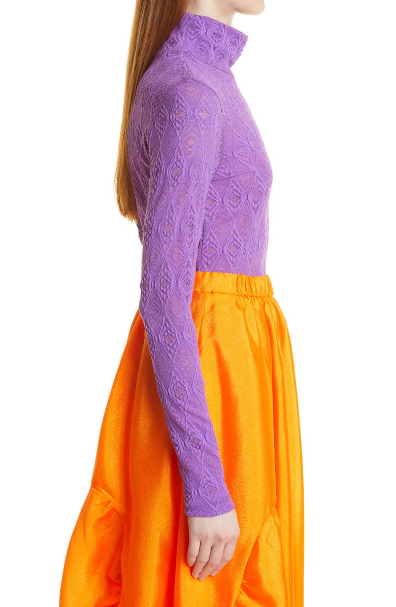 Baum und Pferdgarten Jodi Fitted Lace Turtleneck, Alternate, color,