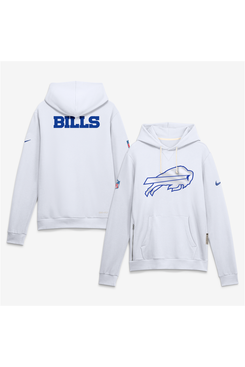 Men's Nike  White Buffalo Bills Rivalries Collection Standard Issue Sideline Pullover Hoodie, Main, color, White