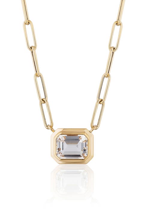 Manhattan Emerald Cut Pendant Necklace