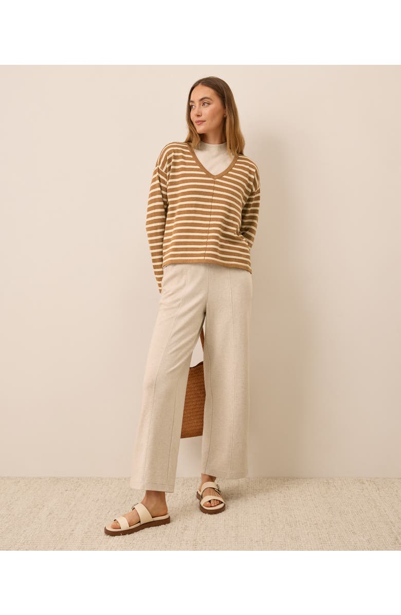 Pact Organic Cotton Classic Fine Knit Relaxed Sweater, Alternate, color, Del Norte Stripe