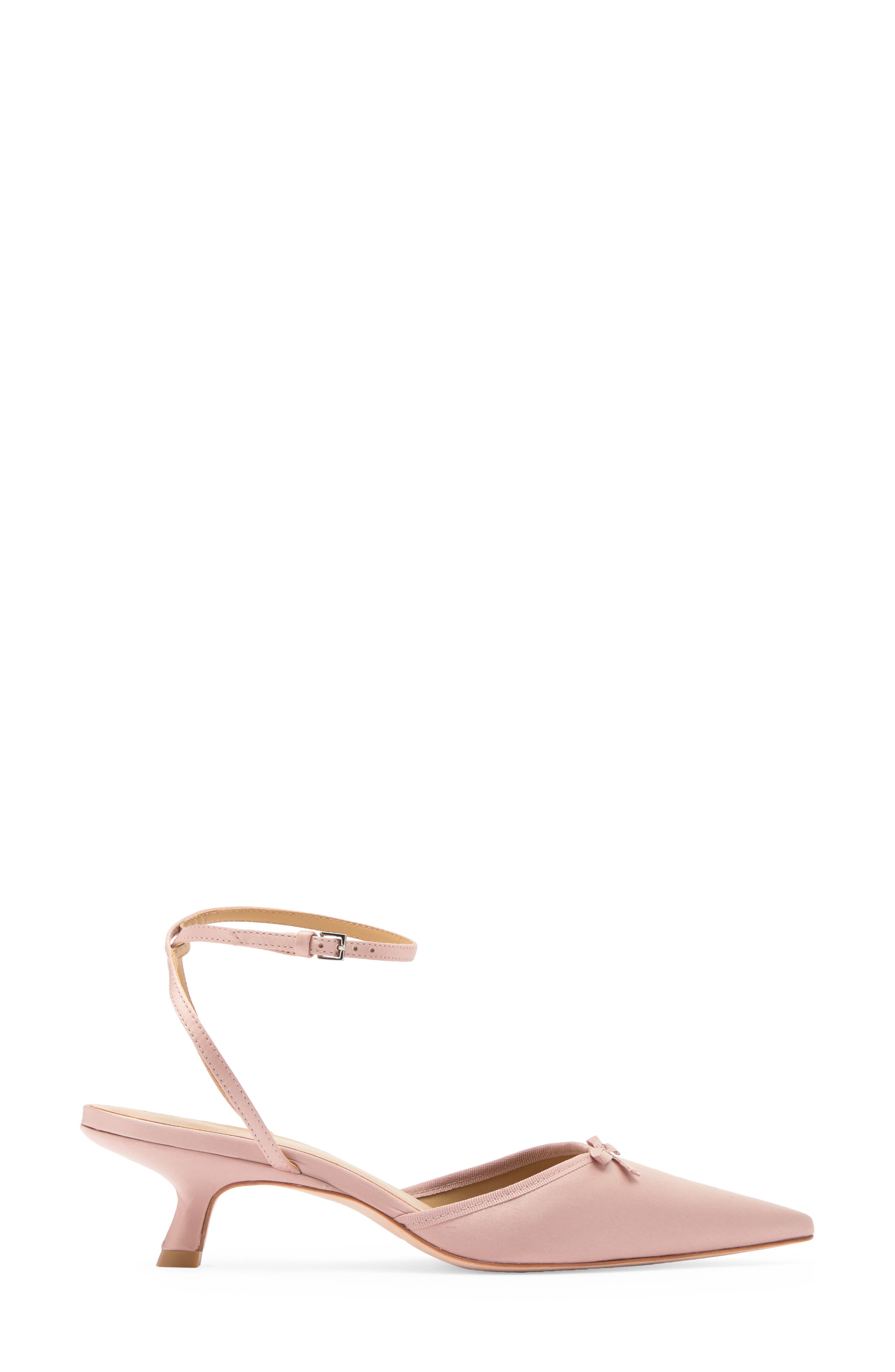 Reformation Wade Kitten Heel Pump, Alternate, color, Serenade Satin