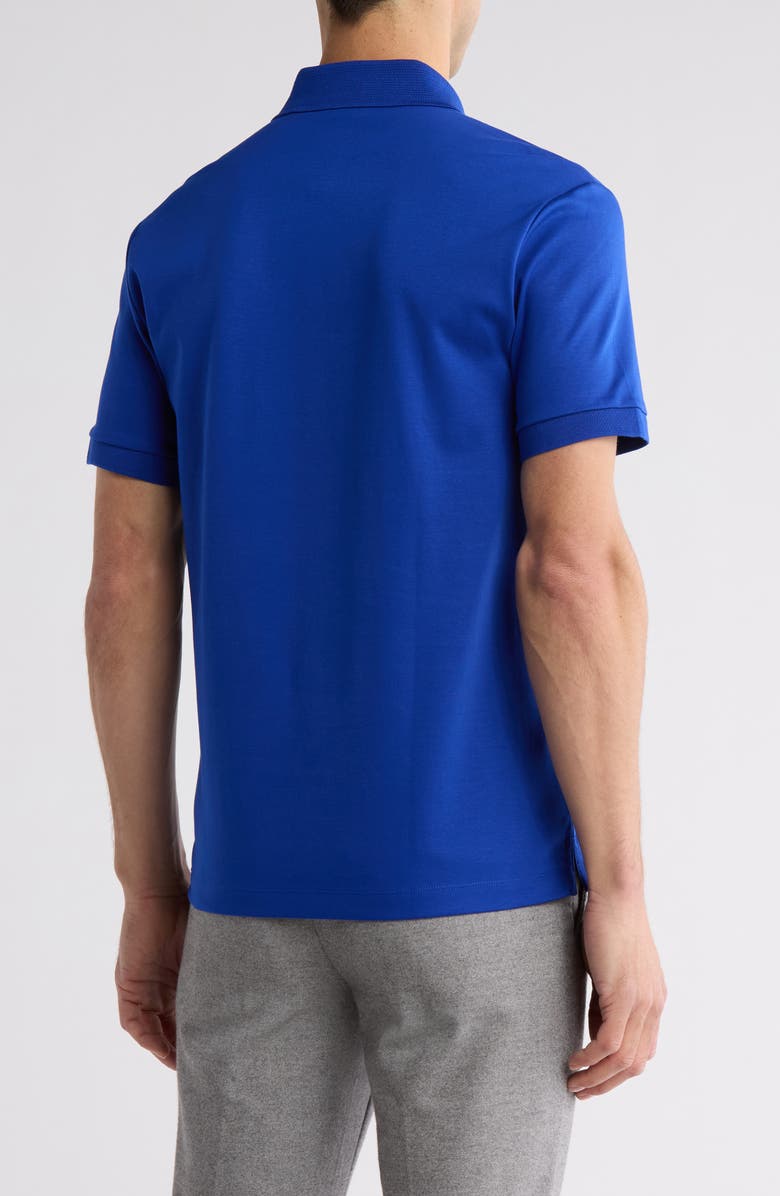 BOSS Parlay Logo Patch Cotton Polo, Alternate, color, Bright Blue