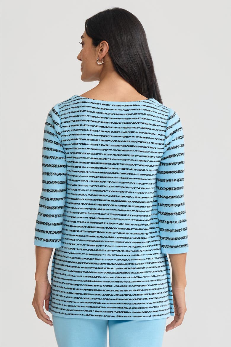 Horizontal Stripe Soft Knit Tunic, Alternate, color, Serene/Black