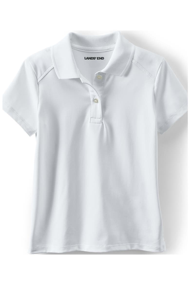 School Uniform Girls Short Sleeve Feminine Fit Rapid Dry Polo Shirt, Alternate, color, White