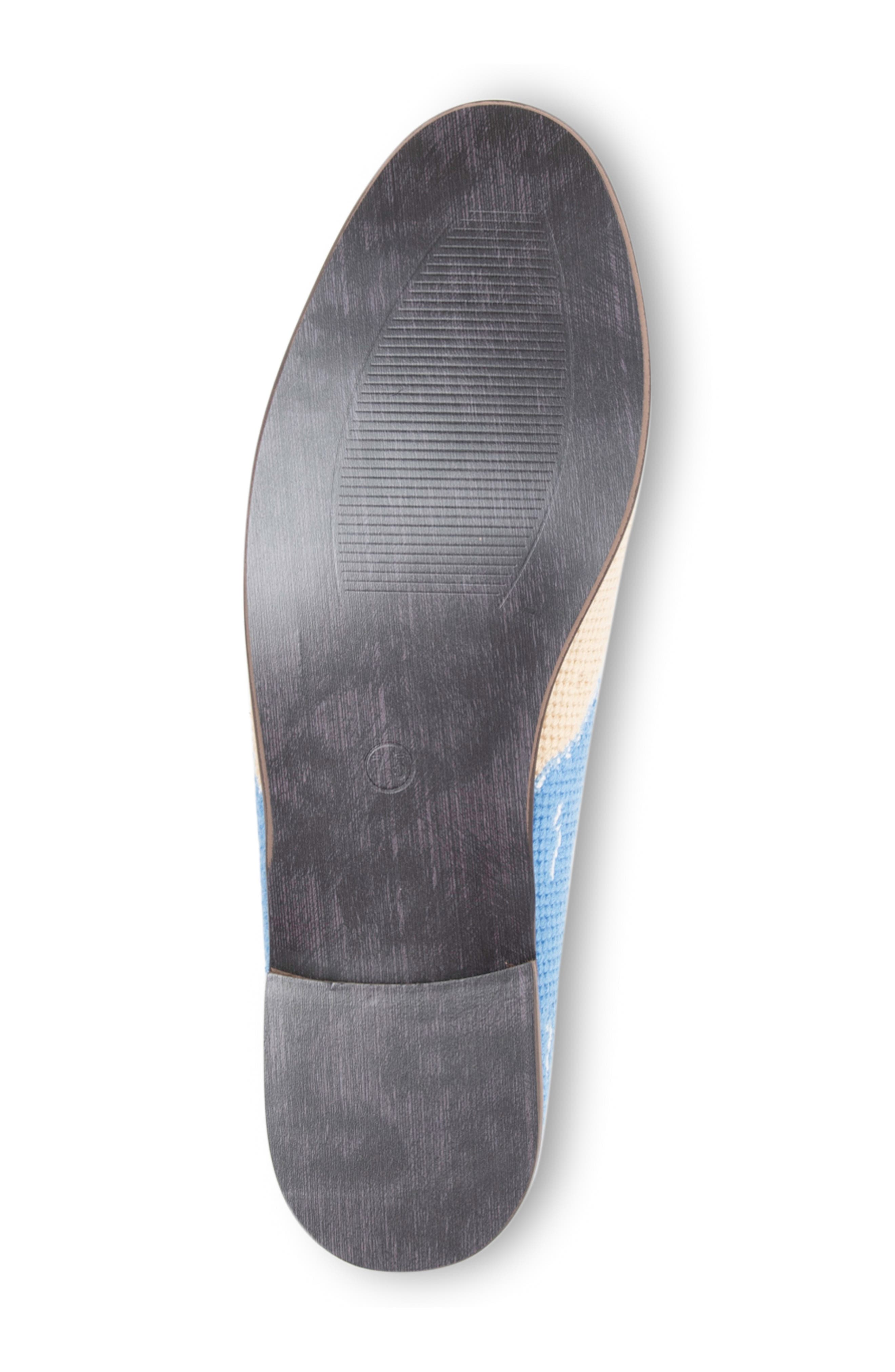 ByPaige Needlepoint Beach Flat, Alternate, color, Navy Sand